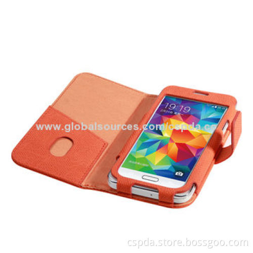 Elegant Flower PU Folio Cases for Samsung Galaxy S5 Mini with Card Slot, All Colors Available